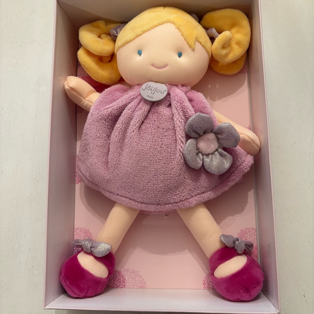 JoliJou Paris Demoiselle Pretty Rose Doll Baby Girl DouDou et Compagnie NEW